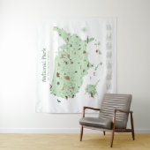 Erkundung des Kinderzimmers "National Park Map Woo Wandteppich (Beispiel)