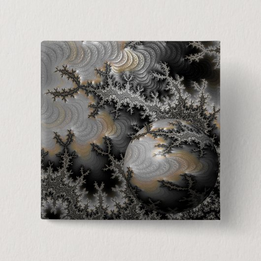 Erkundung des Mandelbrot-Reiches Button (Vorderseite)