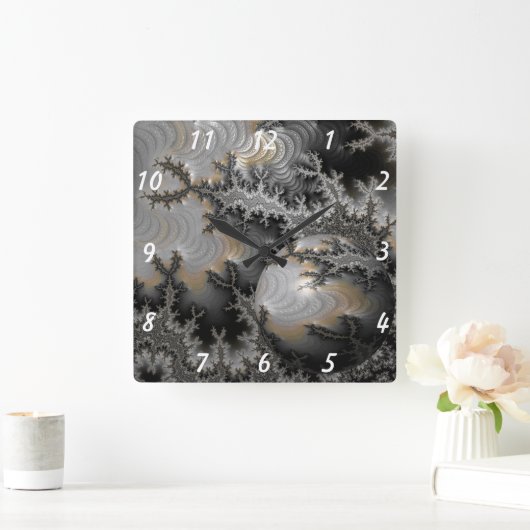 Erkundung des Mandelbrot-Reiches Quadratische Wanduhr (Zuhause)