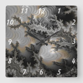 Erkundung des Mandelbrot-Reiches Quadratische Wanduhr (Vorderseite)