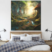 Erkundung des verzauberten Pilzwaldes Leinwanddruck (Insitu (Schlafzimmer))