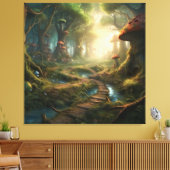 Erkundung des verzauberten Pilzwaldes Leinwanddruck (Insitu (Wohnzimmer))