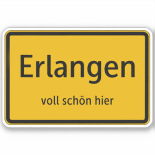 Erlangen Aufkleber Sticker Autoaufkleber
