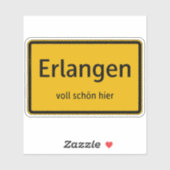 Erlangen Aufkleber Sticker Autoaufkleber (Blatt)