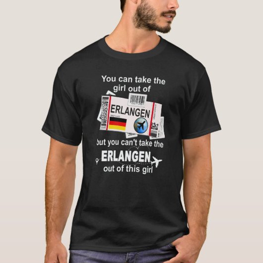 Erlangen Boarding Pass Erlangen Girl Erlangen T-Shirt (Vorderseite)