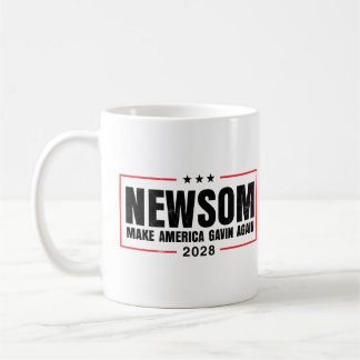 Erlangen Sie Newsom, machen Sie Amerika wieder zum Kaffeetasse
