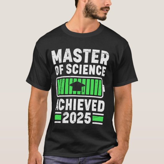 ERLANGUNG DES MASTER OF SCIENCE 2025 Master-Abschl T-Shirt (Vorderseite)