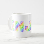 Erlaube dir selbst, Regenbogenfarben zu GENIESSEN Kaffeetasse (Vorderseite Links)
