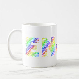 Erlaube dir selbst, Regenbogenfarben zu GENIESSEN Kaffeetasse