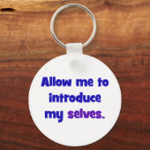 Erlauben Sie mir, mich vorzustellen Schlüsselanhänger (Vorderseite)