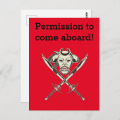 Erlaubnis an Bord zu kommen! Postkarte (Vorne/Hinten)