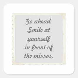 Erlaubnis, sich selbst zu lächeln Aufkleber