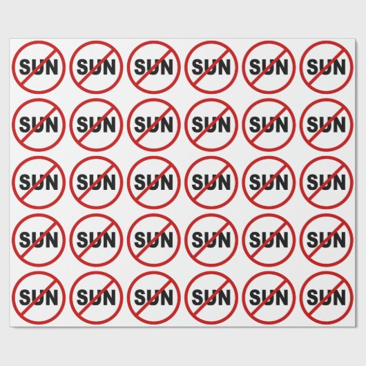 Erlaubte Zeichen-Aussage des Hass-Sun/No Sun Geschenkpapier (Flach)