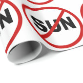 Erlaubte Zeichen-Aussage des Hass-Sun/No Sun Geschenkpapier (Rolleneckpunkt)