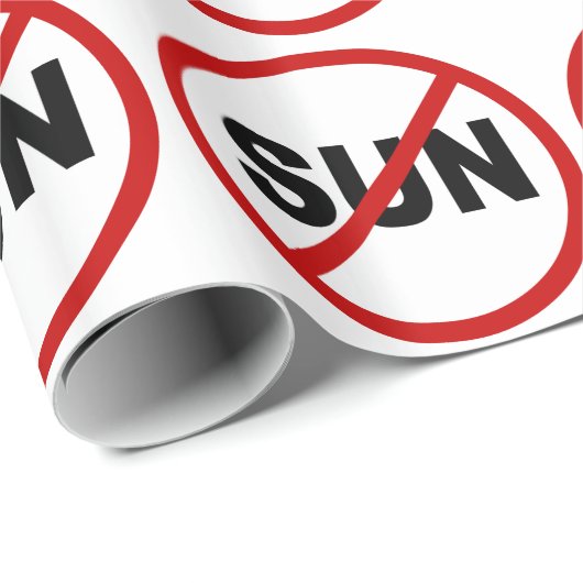 Erlaubte Zeichen-Aussage des Hass-Sun/No Sun Geschenkpapier (Rolleneckpunkt)