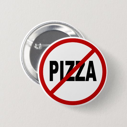Erlaubte Zeichen-Aussage Hass-Pizza-/No Pizza Button (Vorne & Hinten)