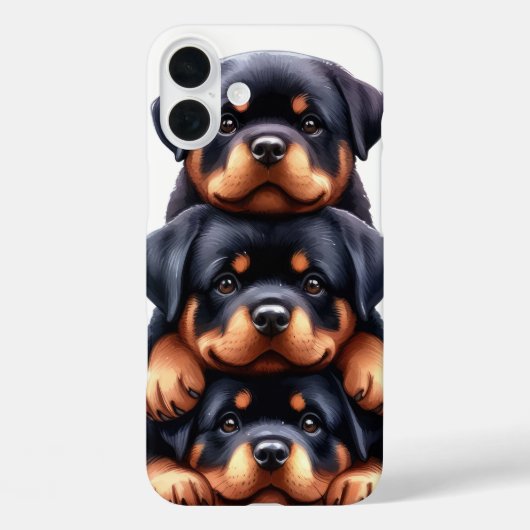 ERLÄUTERTE HUNDE VON ROTTWEILER PUPPY Case-Mate iPhone HÜLLE (Rückseite)