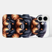 ERLÄUTERTE HUNDE VON ROTTWEILER PUPPY Case-Mate iPhone HÜLLE (Rückseite (Horizontal))