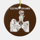 Erläuterter Nerd für die Elektrizitätstechnik Keramik Ornament (Vorne)