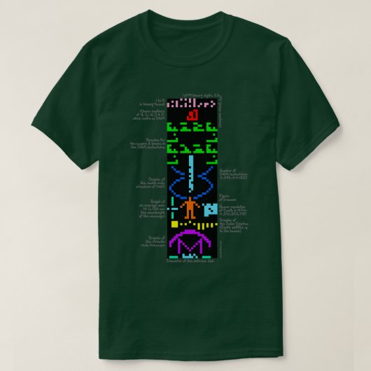 Erläuterung der Arecibo-Meldung T-Shirt (Design vorne)