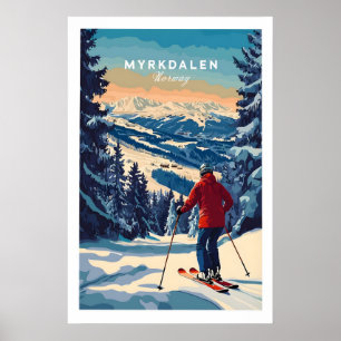 Erlebe Abenteuer mit Myrkdalen Ski Poster 1