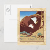 Erlebe Amerika Postkarte (Vorne/Hinten)