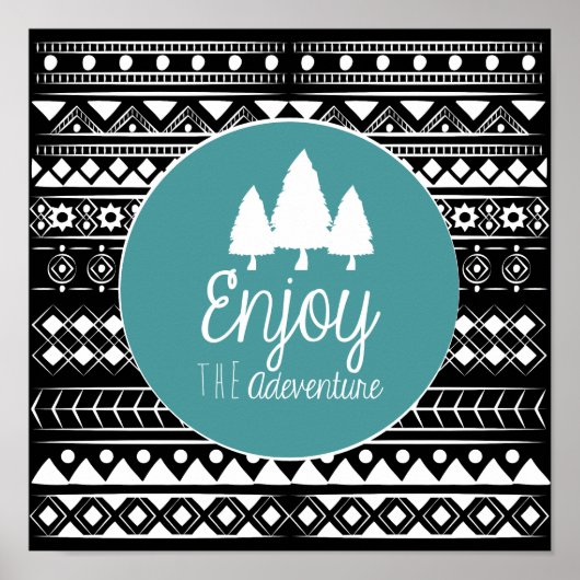Erlebe Das Abenteuer Boho Poster (Vorne)