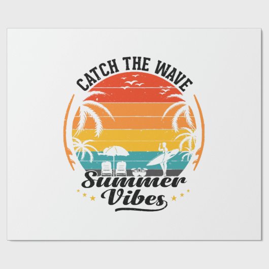 Erlebe die Sommerwelle Geschenkpapier (Flach)