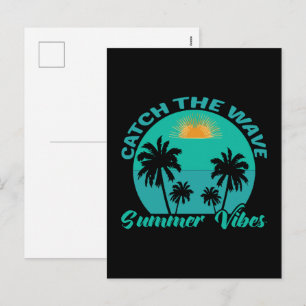 Erlebe die Sommerwelle Vibes Feiertagspostkarte