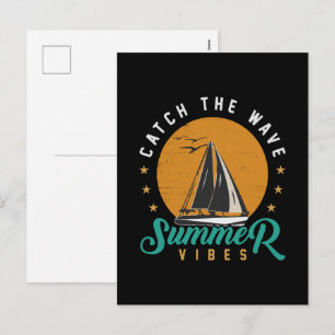 Erlebe die Sommerwelle Vibes Feiertagspostkarte