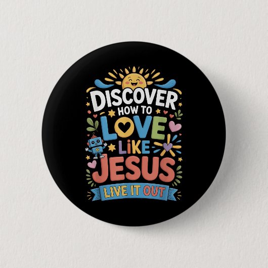 Erlebe es Bible School Christliches Ferienlager Vb Button (Vorderseite)