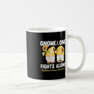Erleben eines kämpft allein Kinderkrebsbewusstsein Kaffeetasse