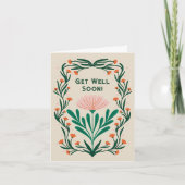 Erleben Sie bald den eleganten Blumenrahmen Karte (Vorderseite)