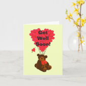 Erleben Sie bald den Spaß am Teddybär Cartoon Desi Karte (Gelbe Blume)