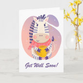 Erleben Sie bald einen schönen Cartoon Giraffe Gru Karte (Gelbe Blume)