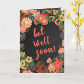 Erleben Sie bald Florals auf Chalkboard Hintergrun Karte (Gelbe Blume)