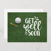 Erleben Sie bald Golfer mit zwei Golfbällen und te Postkarte (Vorne/Hinten)