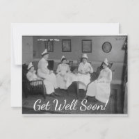 Erleben Sie bald Vintage Krankenschwestern-Grußkar