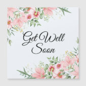 Erleben Sie bald wieder den blühenden Aquarellpink Magnetkarte (Vorderseite)