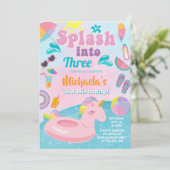 Erleben Sie das Party in einem der drei Pools. Einladung (Stehend Vorderseite)