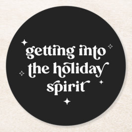 Erleben Sie das Weihnachtsgetränk im Urlaub Runder Pappuntersetzer