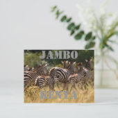 Erleben Sie das Wunder: Kenia-Zebra-Migrationssafa Postkarte (Stehend Vorderseite)