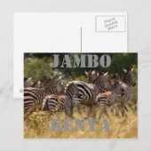 Erleben Sie das Wunder: Kenia-Zebra-Migrationssafa Postkarte (Vorne/Hinten)