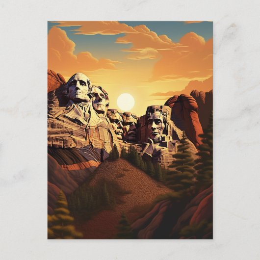 Erleben Sie den Grandeur des Berges Rushmore #9 Postkarte (Vorderseite)