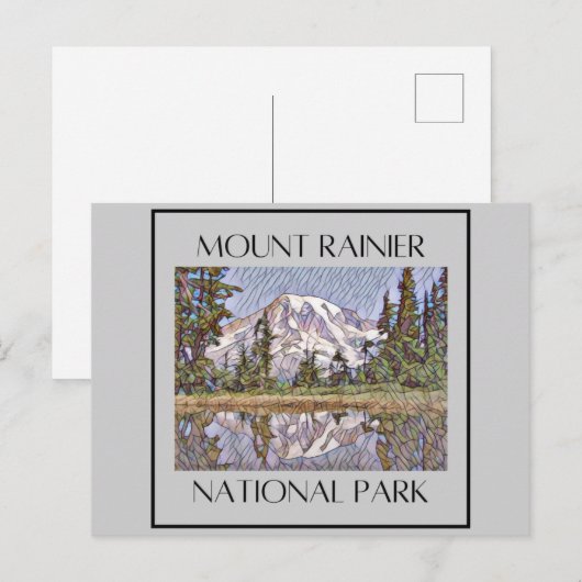 Erleben Sie den Mount Rainier Postkarte (Vorne/Hinten)