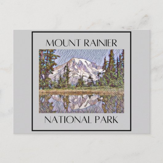 Erleben Sie den Mount Rainier Postkarte (Vorderseite)