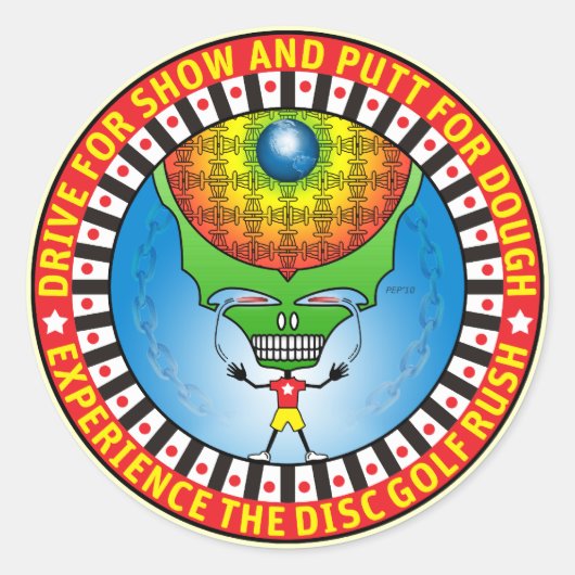 Erleben Sie den Rush Runder Aufkleber (Vorderseite)