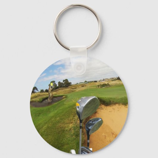 Erleben Sie die Crocs, die meinen Golfball, Schlüs Schlüsselanhänger (Vorderseite)