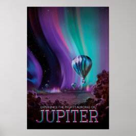 Erleben Sie die mächtigen Auroras von JUPITER NASA Poster