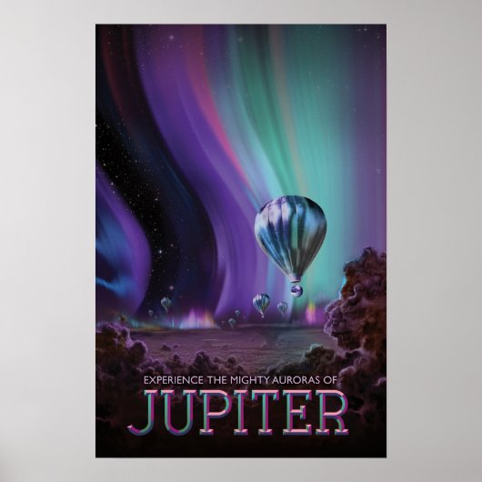 Erleben Sie die mächtigen Auroras von JUPITER NASA Poster (Vorne)
